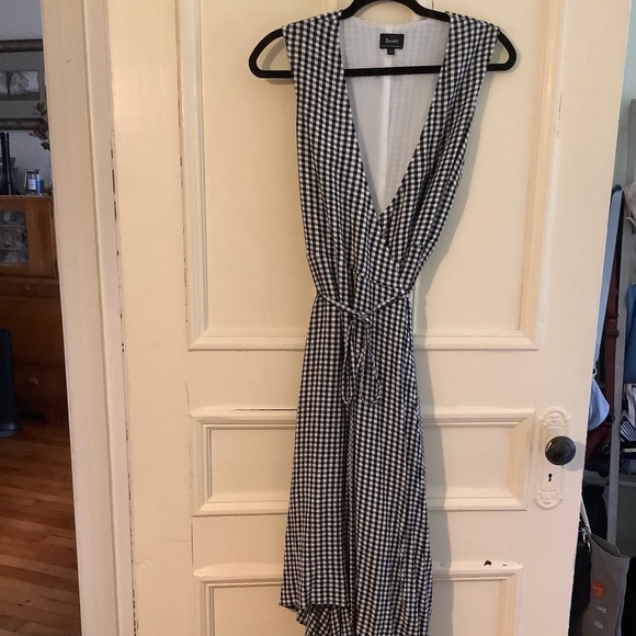 Bardot Black/White Wrap Asymmetric Dress 8  NWOT - Picture 5 of 7